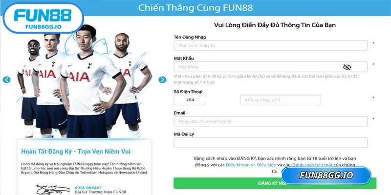 Kiểm tra thông tin và hoàn tất hồ sơ đăng ký FUN88